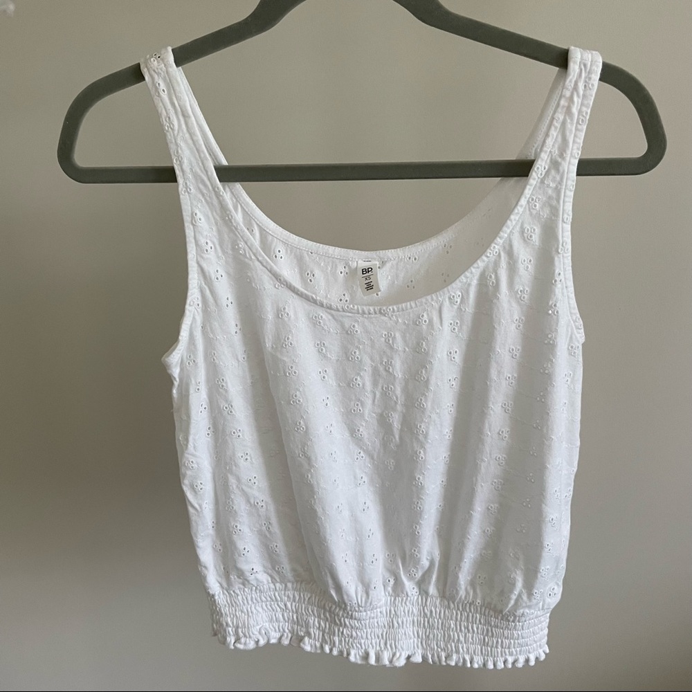BP White Eyelet Tank Top Sz XS
